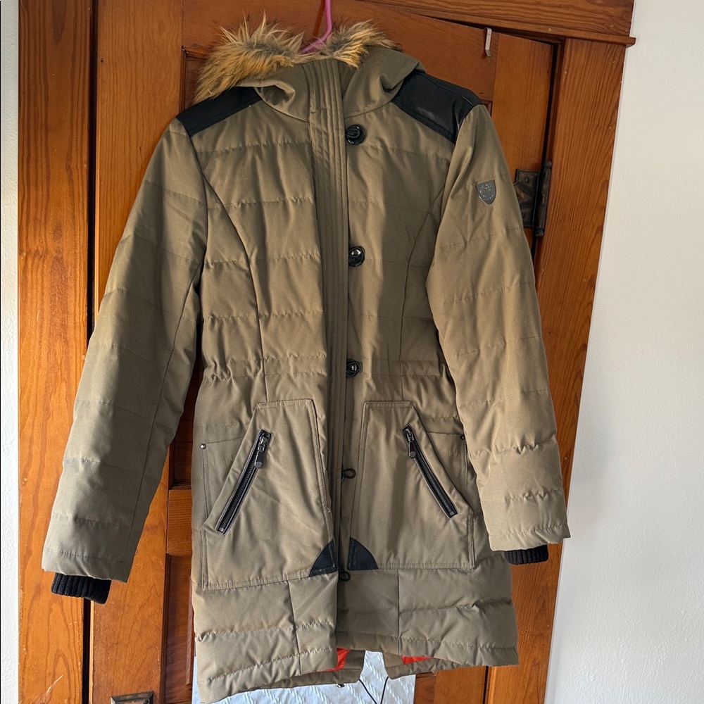 Vince Camuto Parka Coat with Faux Fur Trim